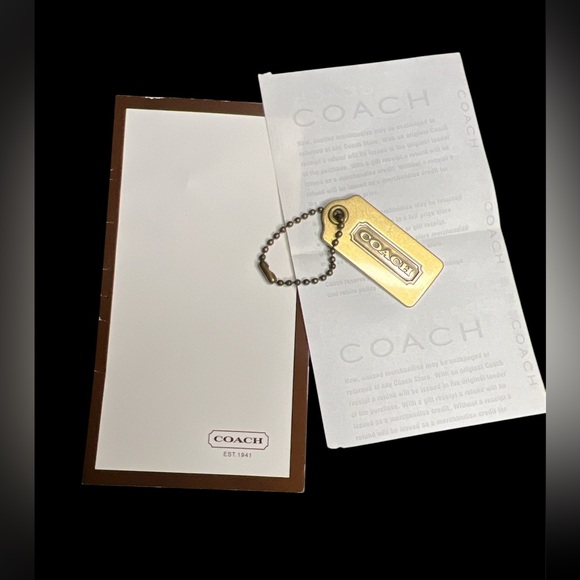 Vintage Coach Signature Logo with Suede & Brass Rivets SM bag #DO4J-7057 ✨👜💼🤎 - Picture 10 of 12